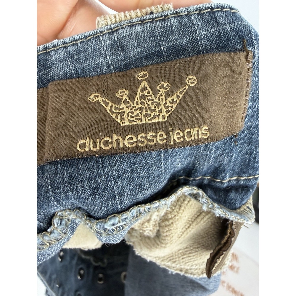 Y2K Dutchess Jeans Denim Micro Mini Skirt Studded Low Rise Sexy Club Size 5 - Picture 4 of 10